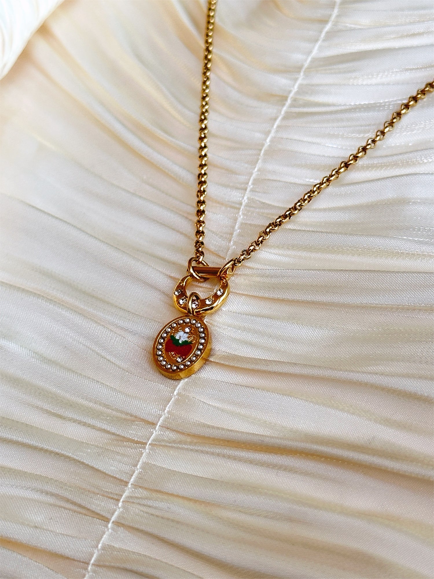 Liora Strawberry Charm Necklace