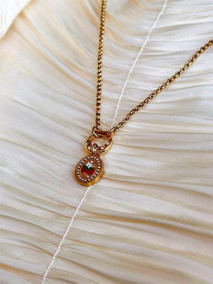 Liora Strawberry Charm Necklace