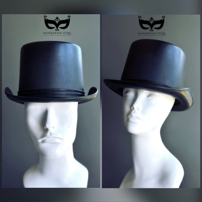 Classic Vegan Leather Top Hat