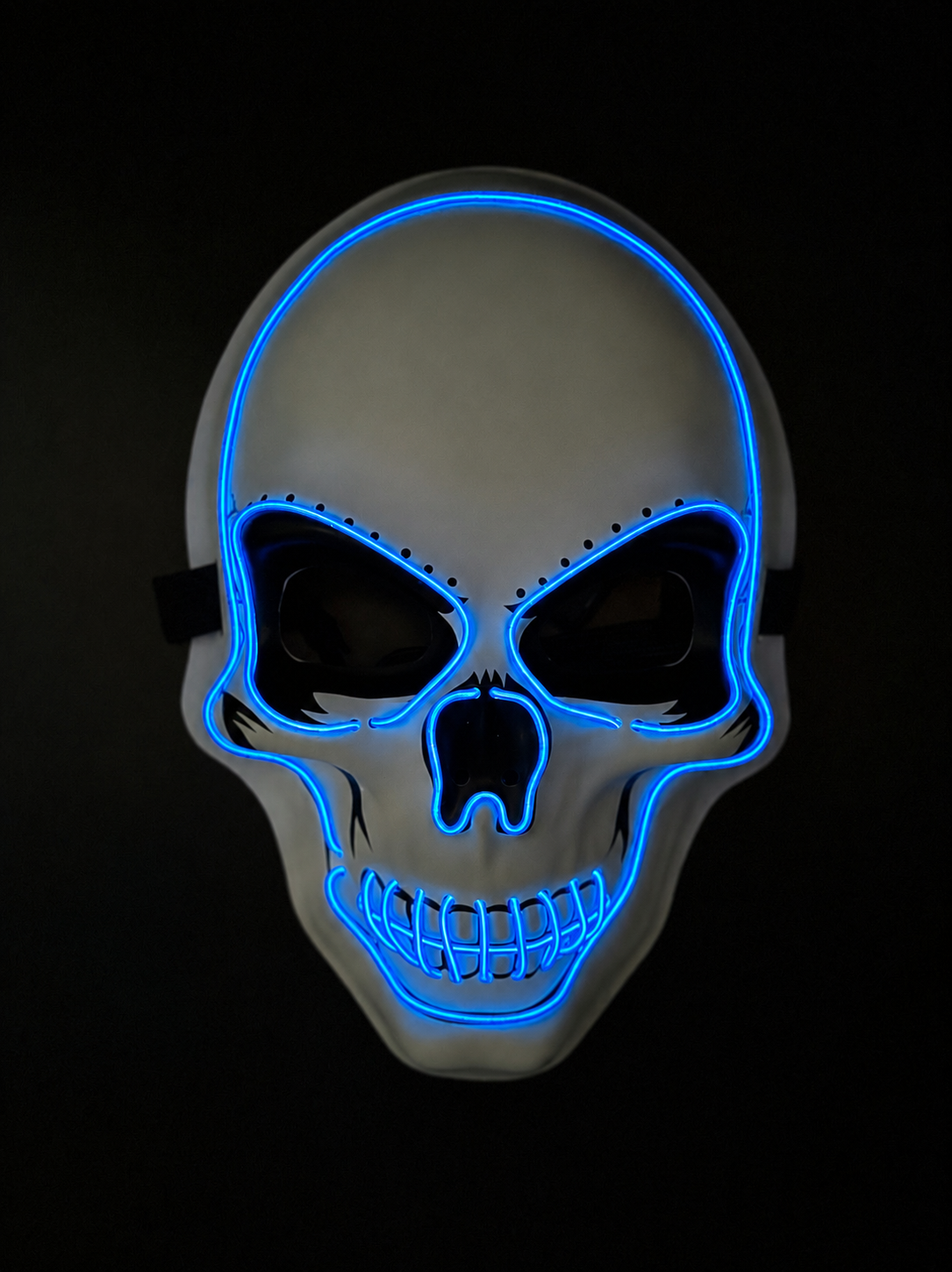 Neon Skull Glow -  Blue LED Mask
