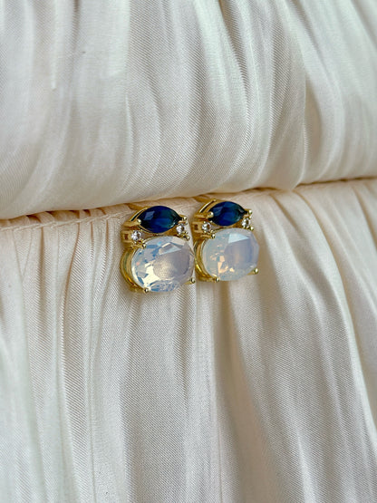 Selene – Earrings (Blue/Gold)