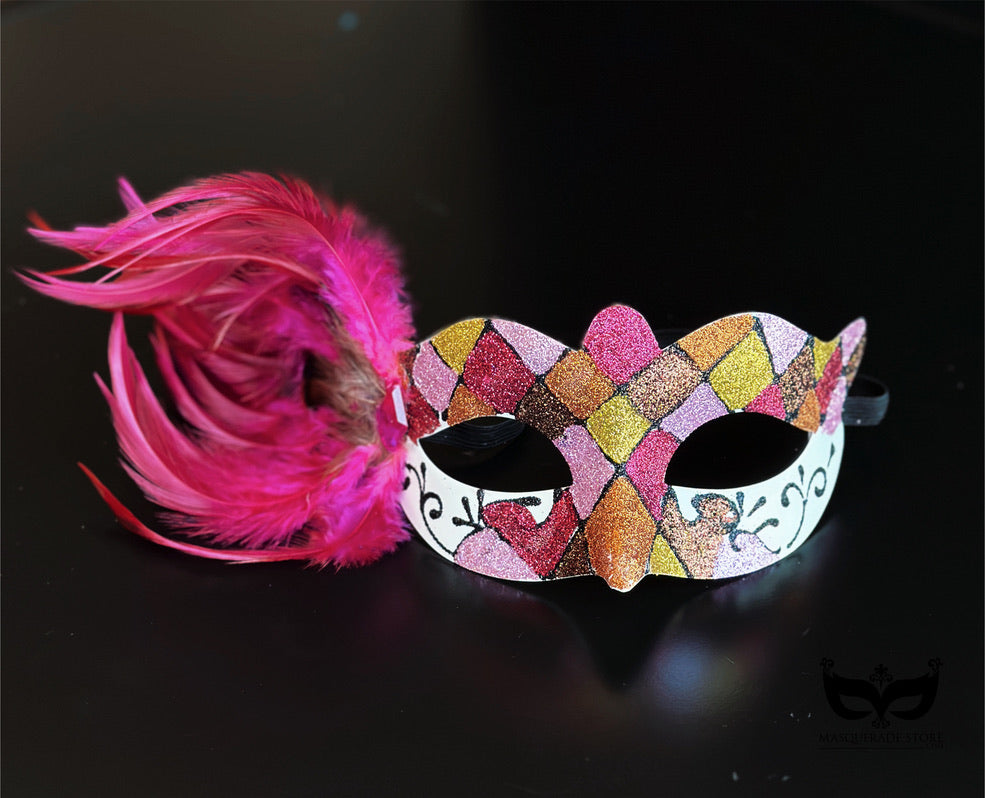 Bulk Masks - Harlequin Feather Carnival Collection