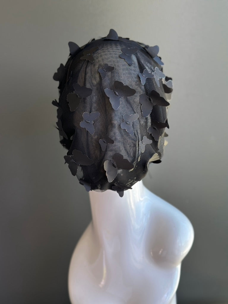 Golden Butterfly Mirage Veil - Avant Garde Couture Headpiece