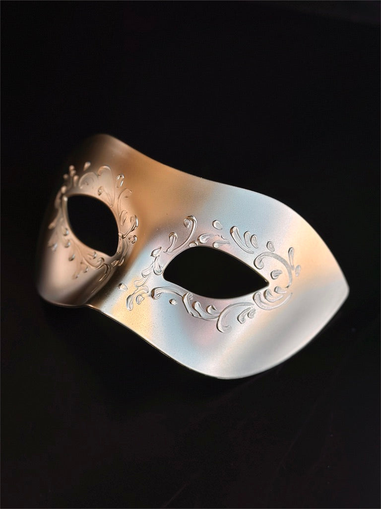 Champagne Royale - Mens Gold Embossed Mask