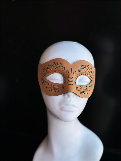 Vegan Leather Mask - Brown