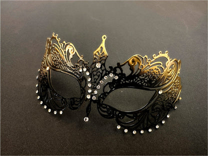 Obsidian Crown - Gold Ombre Couples Masks