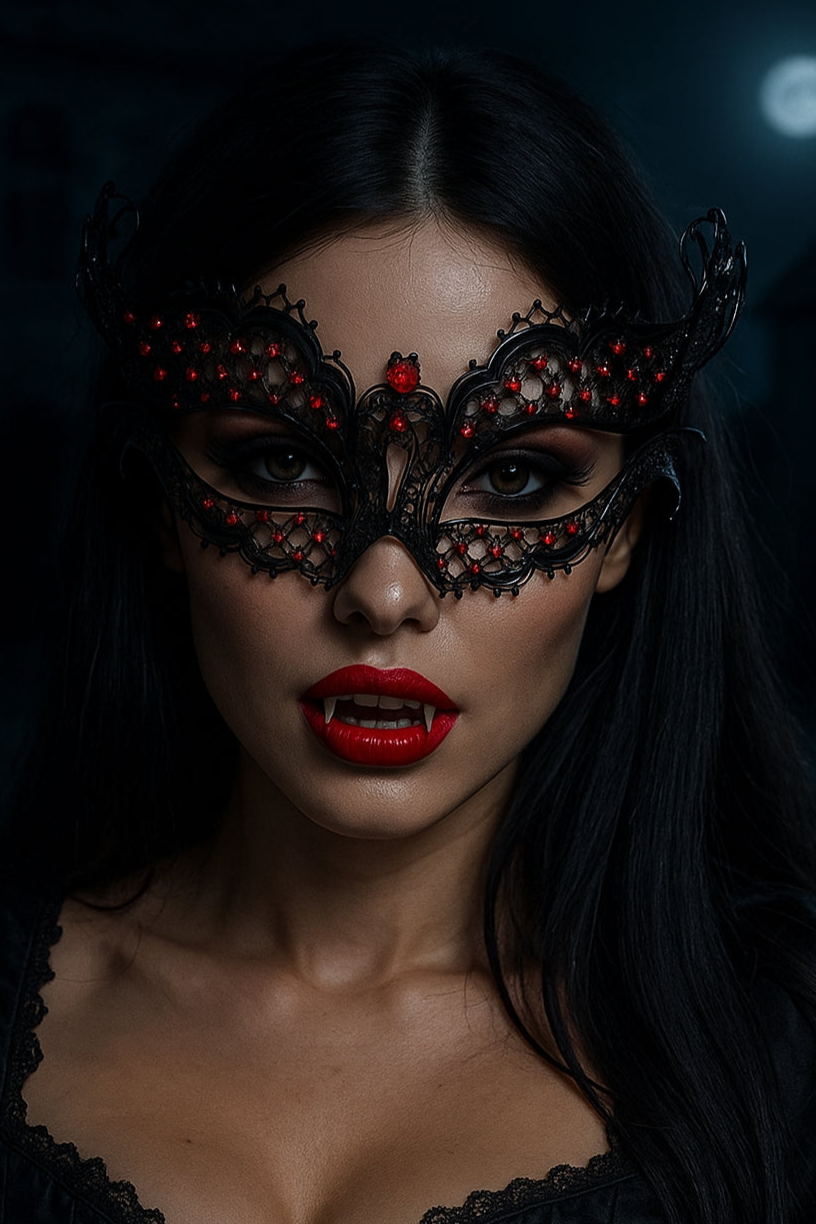 Katherine Mask - Black/Red