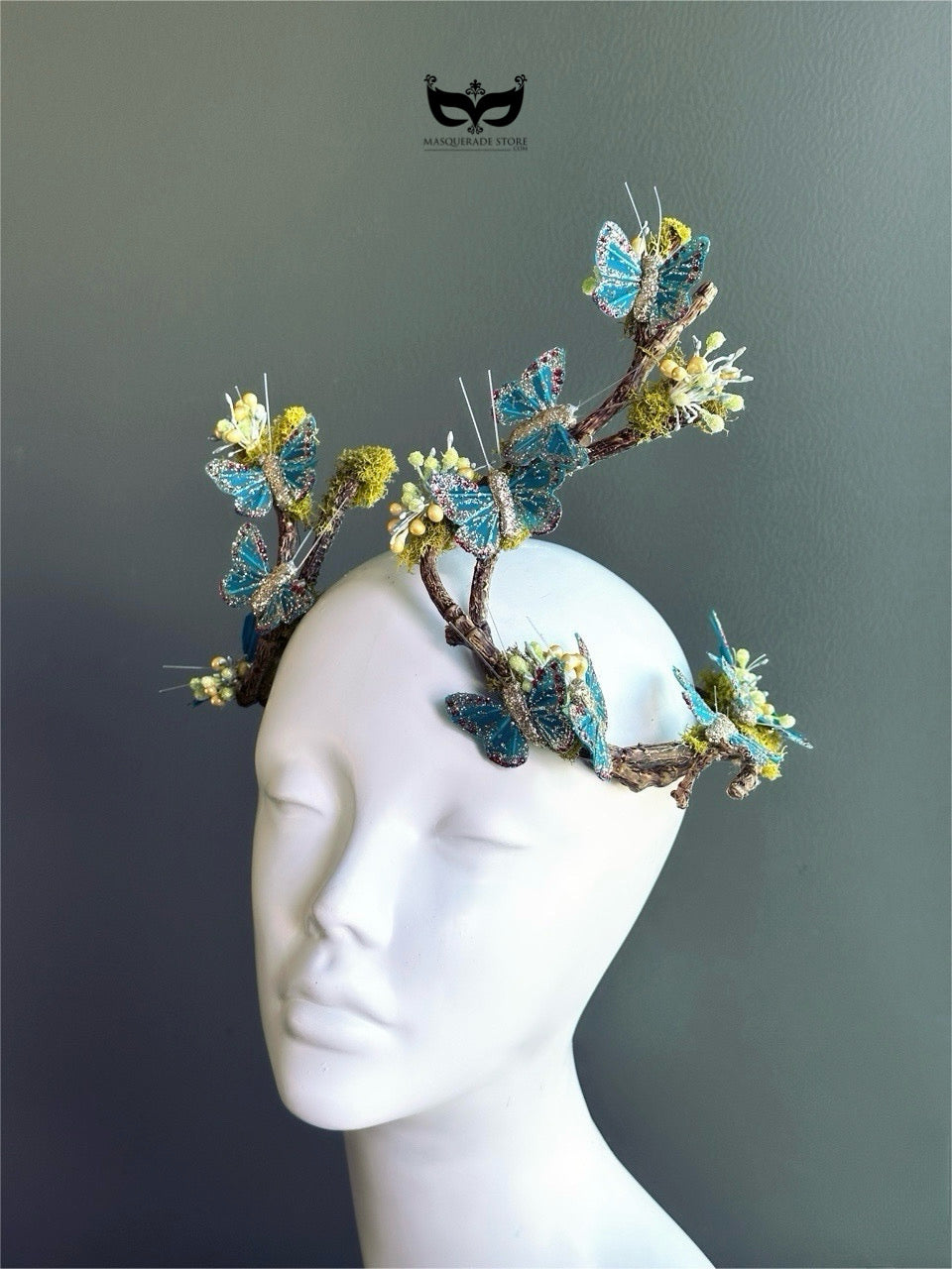 Flutterwood Fae - Teal Butterfly Headdress