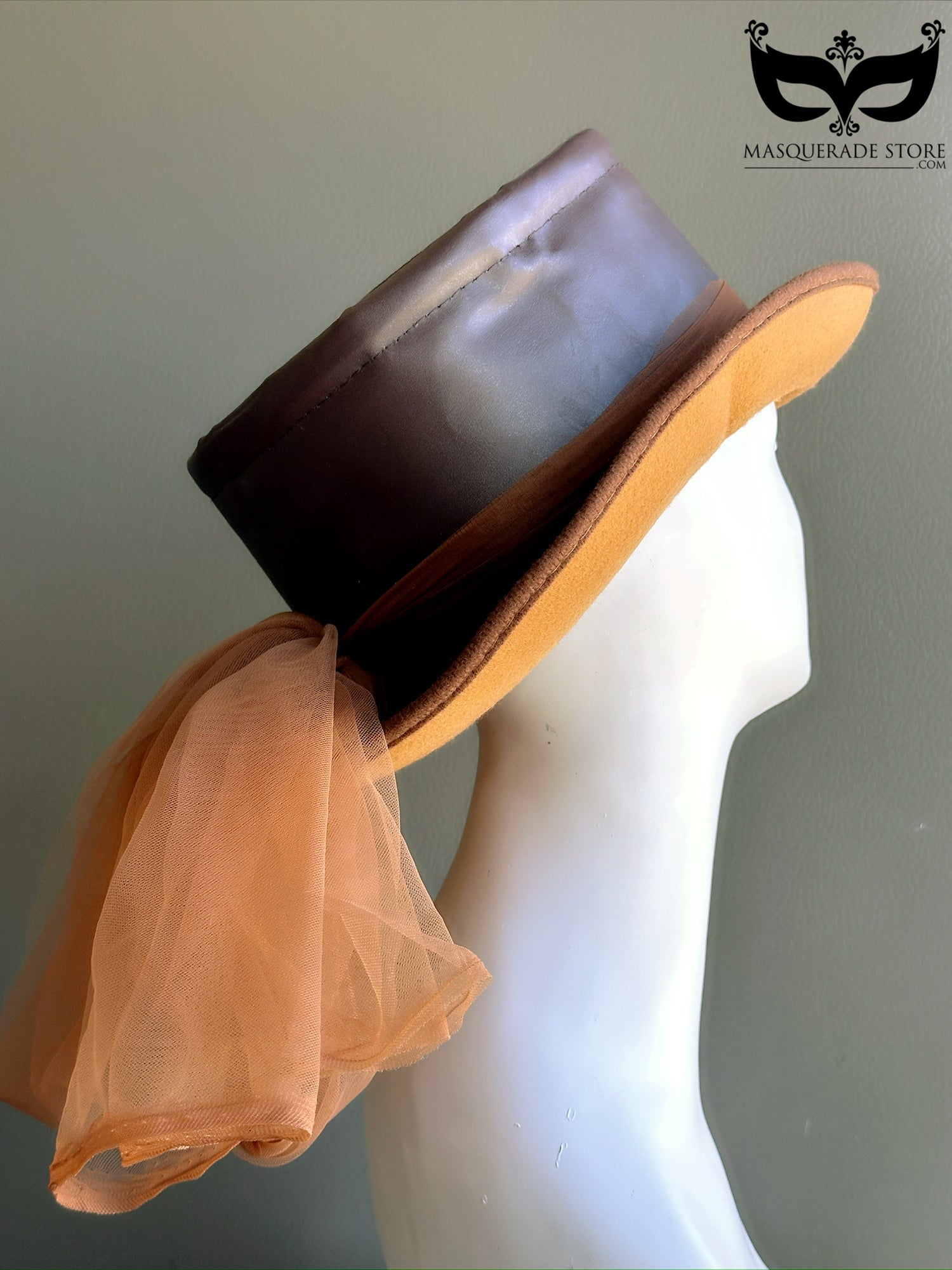 Victorian Echo – Brown Lace Top Hat