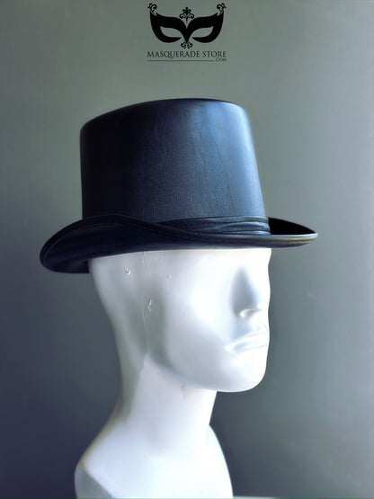 Classic Vegan Leather Top Hat