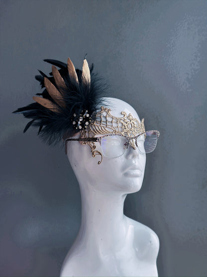 Eyeglass Mask - Golden Enchantress