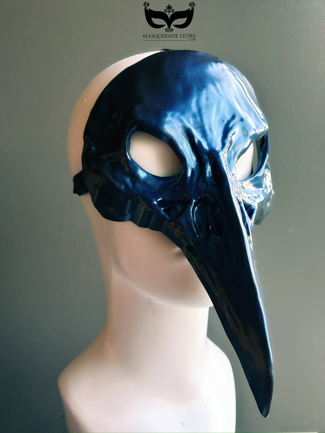 Midnight Curator - Blue Plague Crow Skull Mask