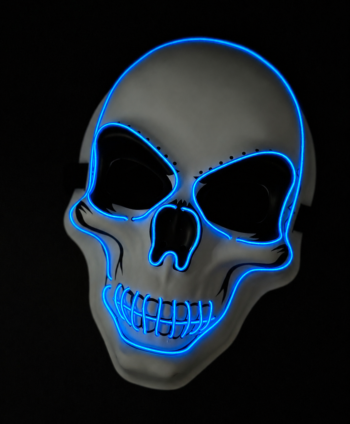 Neon Skull Glow -  Blue LED Mask