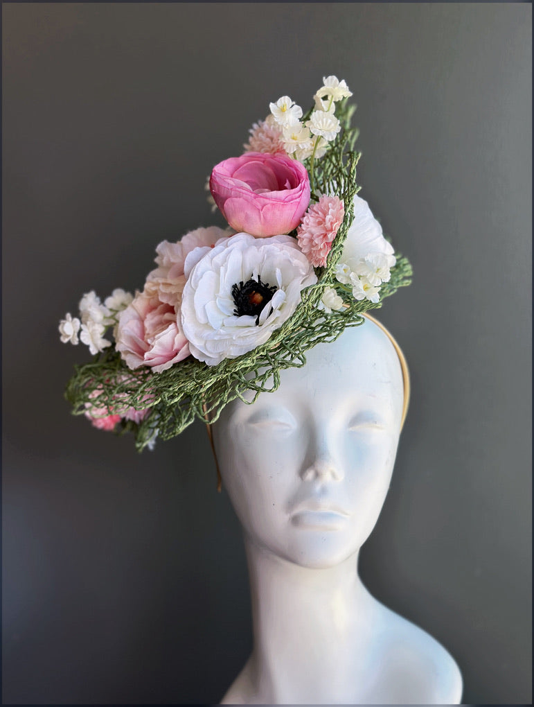 Blush Bloom - Garden Florals Fascinator