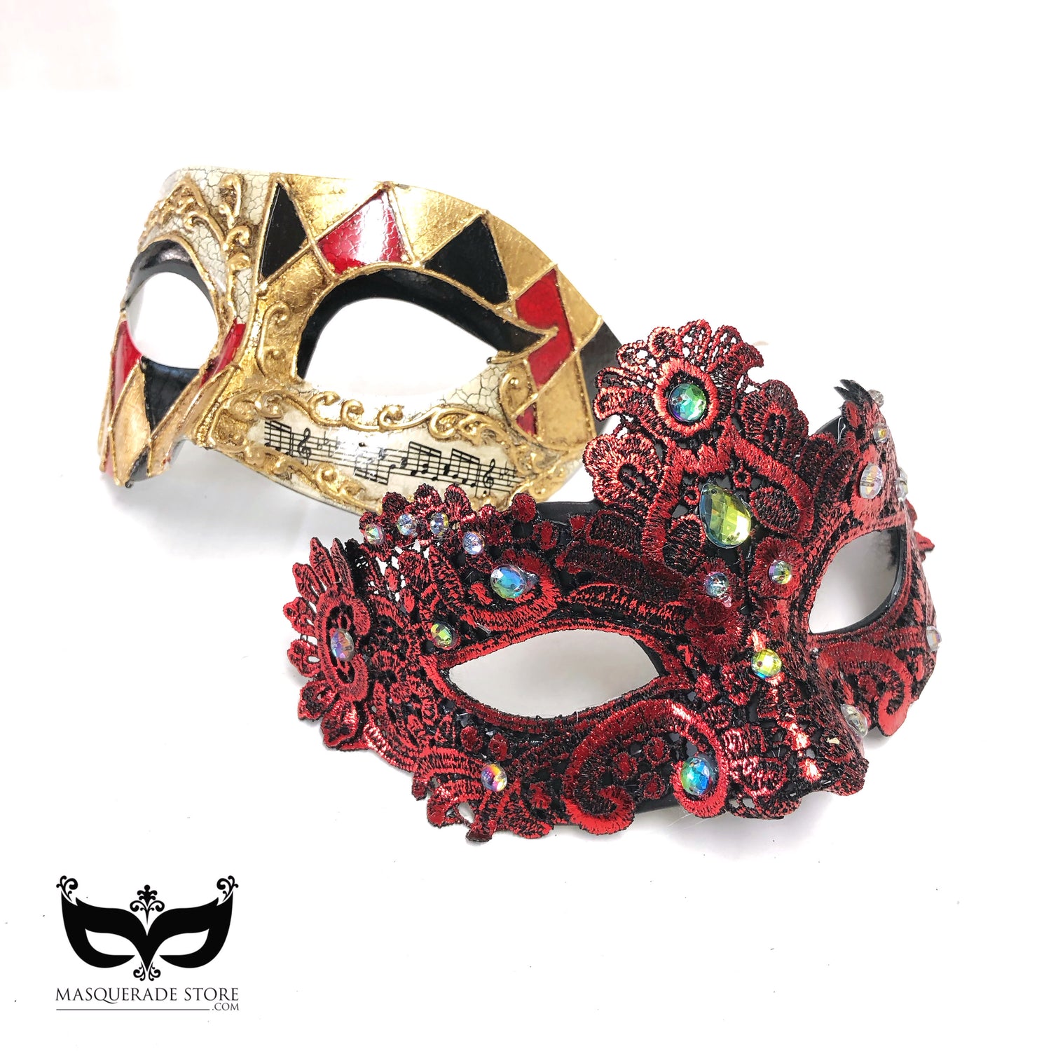Venetian Masks - Harlequin Scarlet