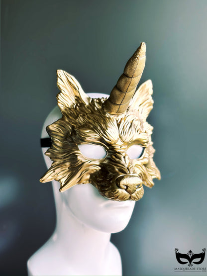 Gold Wolficorn Mask