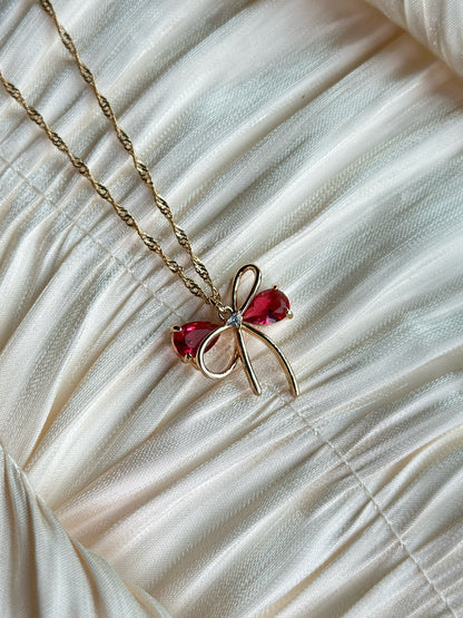 Roselle - Necklace (Ruby Red)