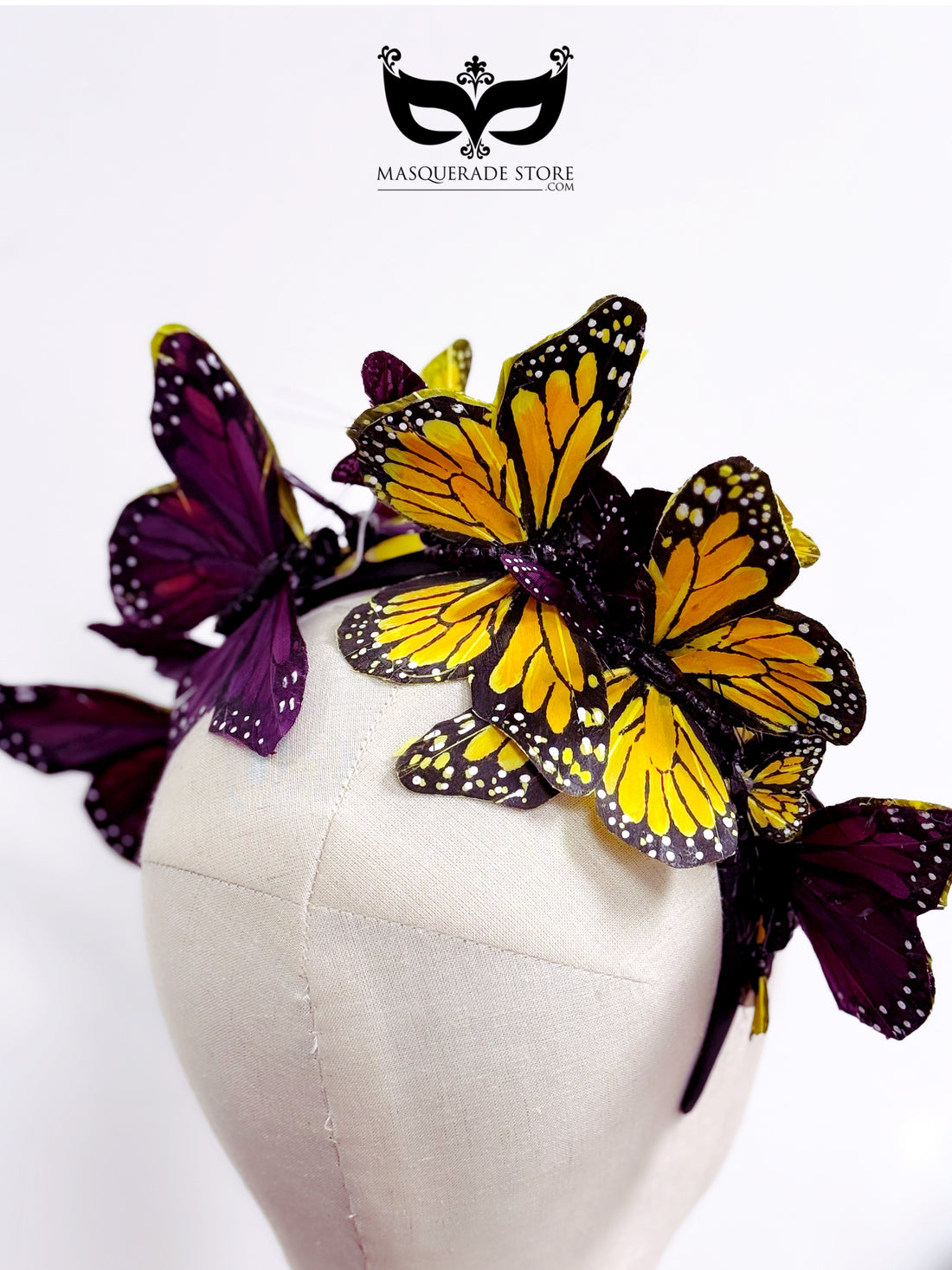 Orange Purple Monarch Butterfly Headband