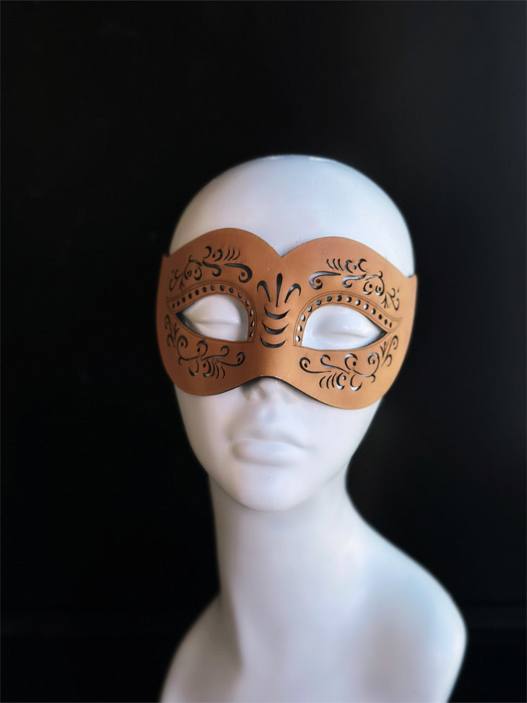 Vegan Leather Mask - Brown