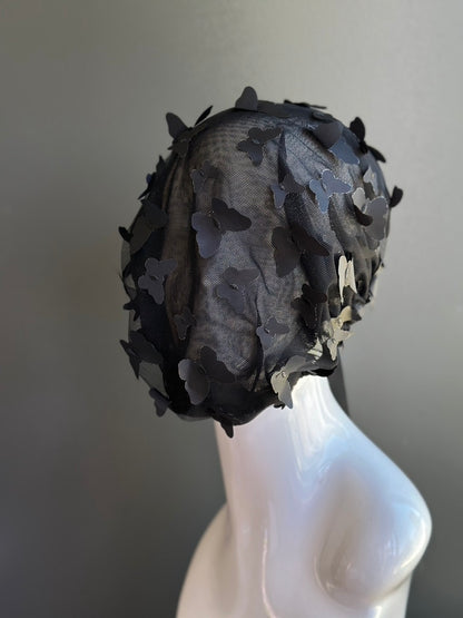 Golden Butterfly Mirage Veil - Avant Garde Couture Headpiece