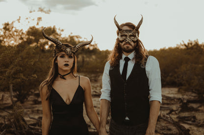 Bronze Horned Devil Mask