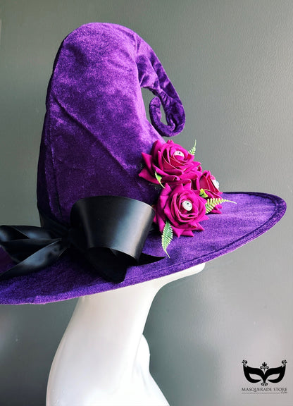 Purple Eyeball Rose Witch Hat
