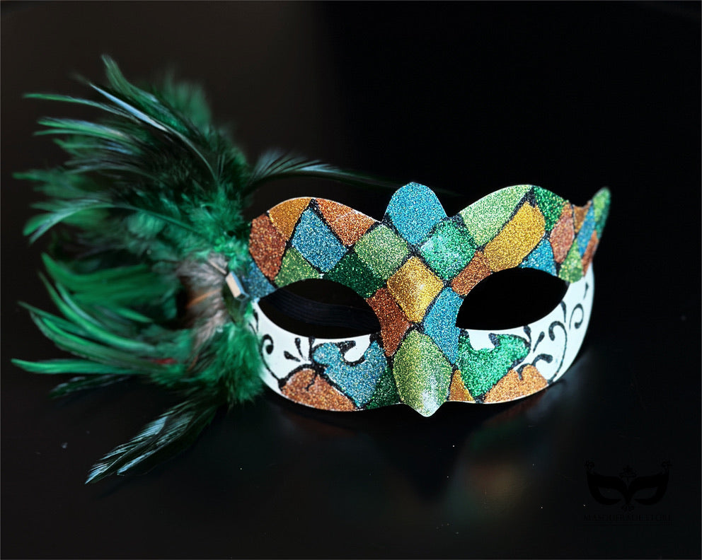 Bulk Masks - Harlequin Feather Carnival Collection