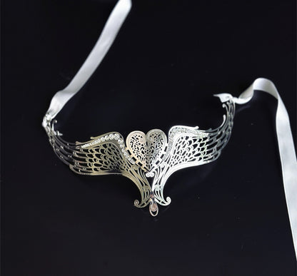 Angel Wing Mask - Silver