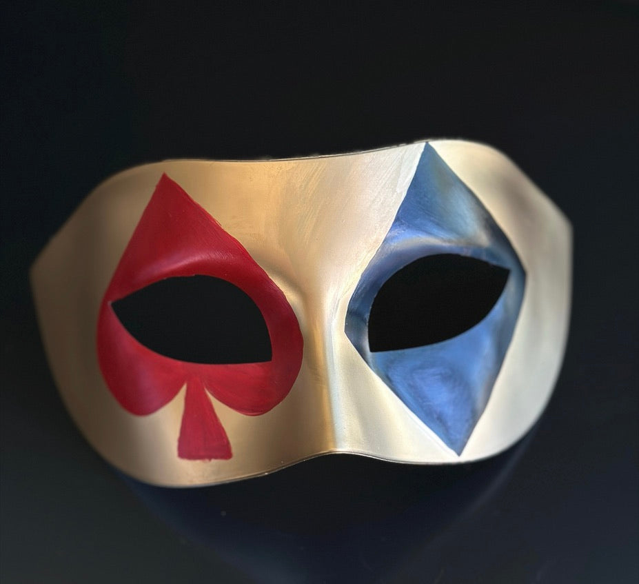 Gold Casino Masquerade Mask – Playing Card Venetian Eye Mask