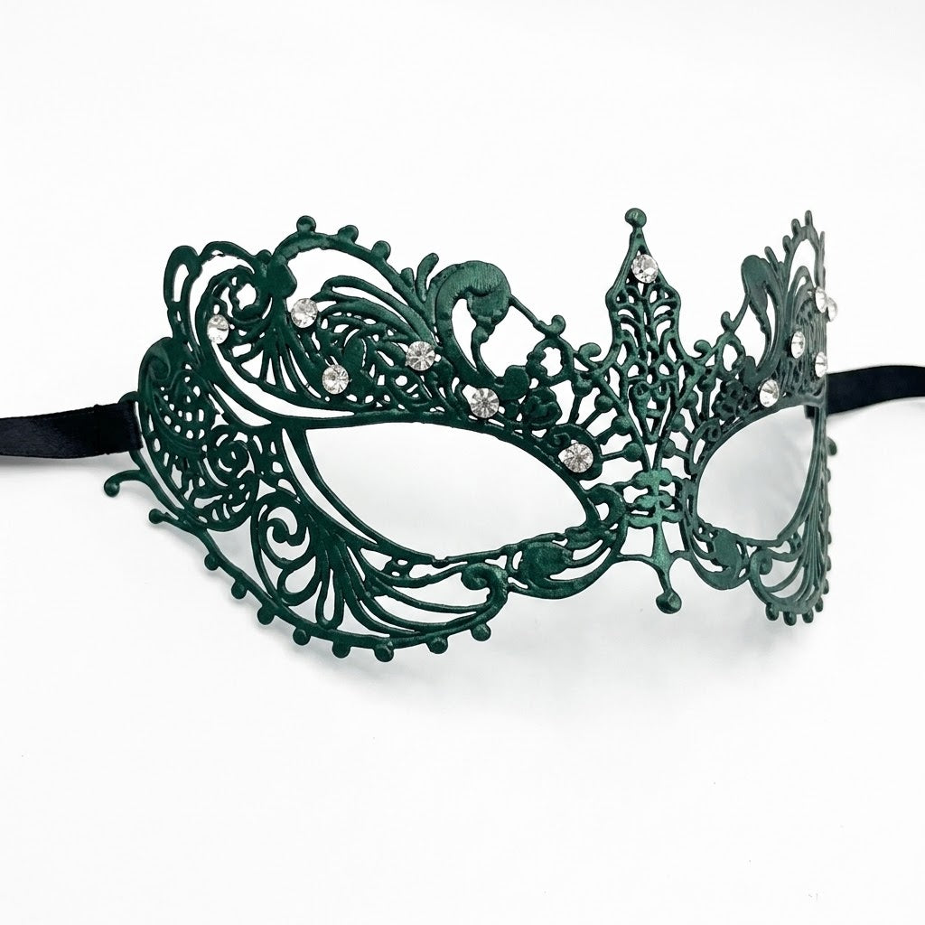 Ana Lace Mask – Emerald Green