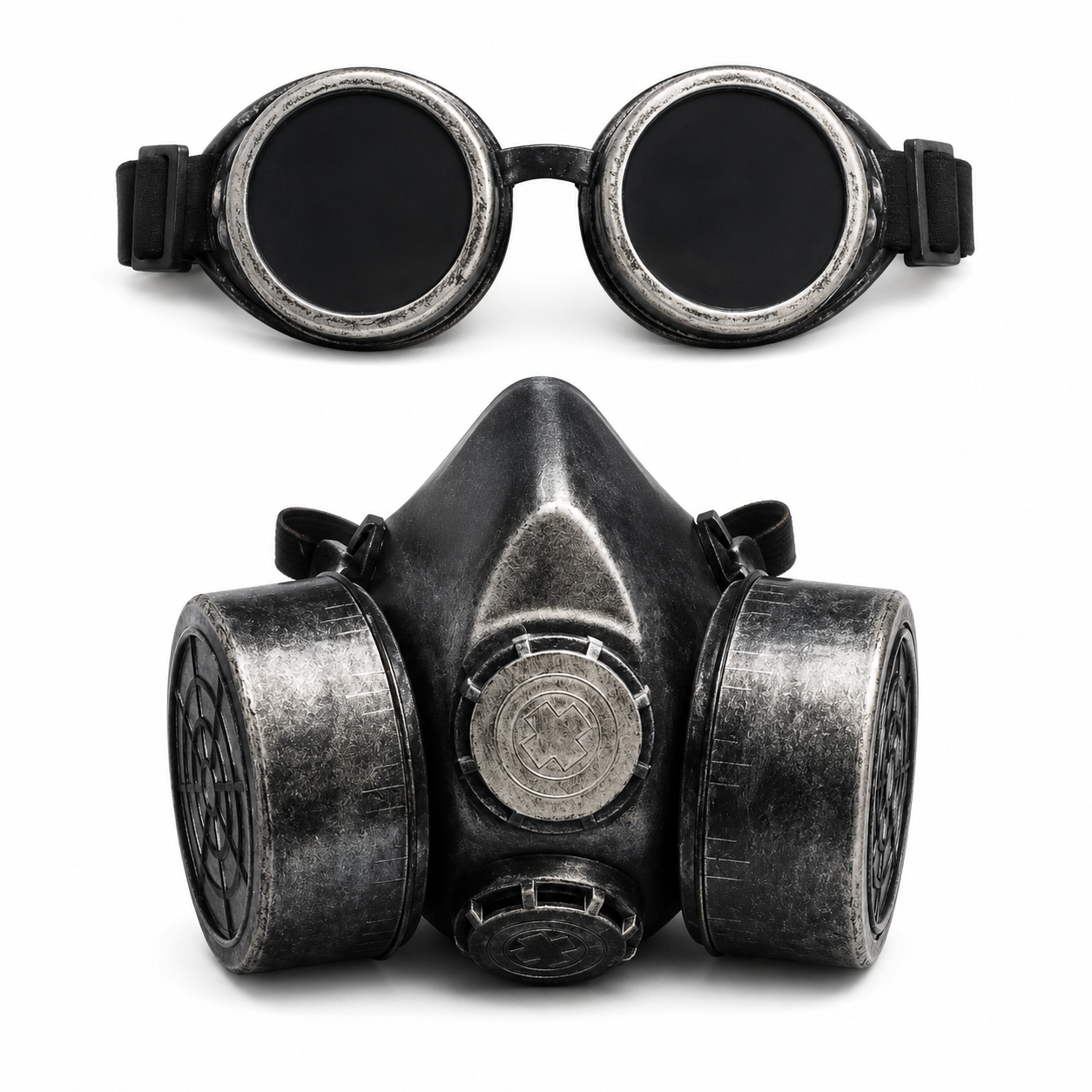 Silver Sentinel – Cosplay Gas Mask with Goggles