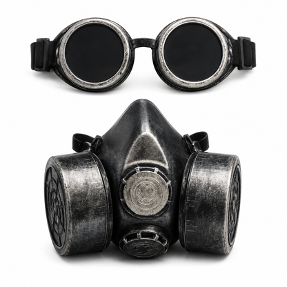 Silver Sentinel – Cosplay Gas Mask with Goggles