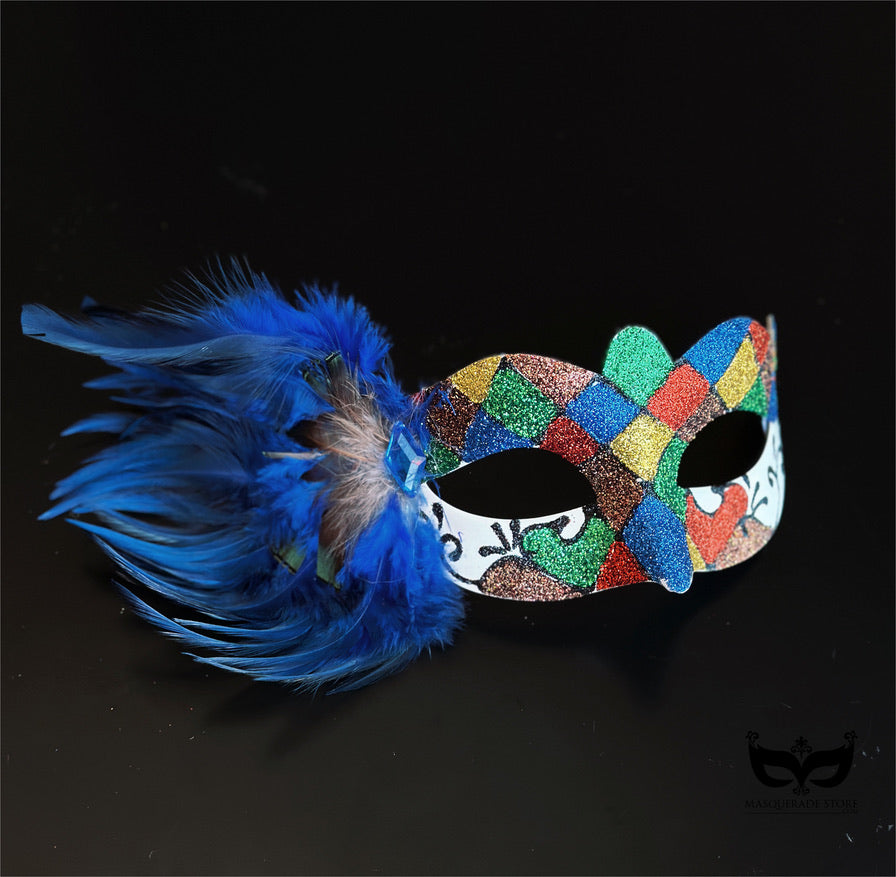 Bulk Masks - Harlequin Feather Carnival Collection