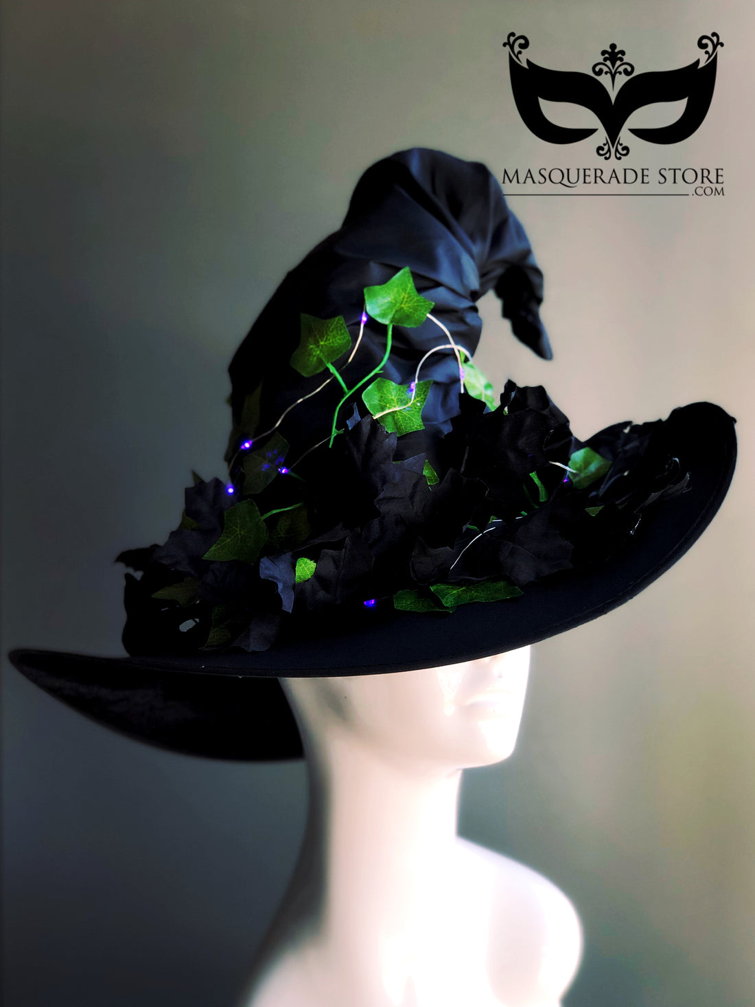 Witch Hat with Fall Leaves
