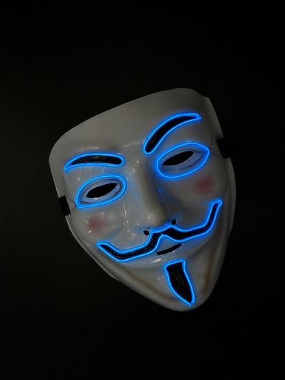 Neon Anonymous - Blue Voltage LED Mask