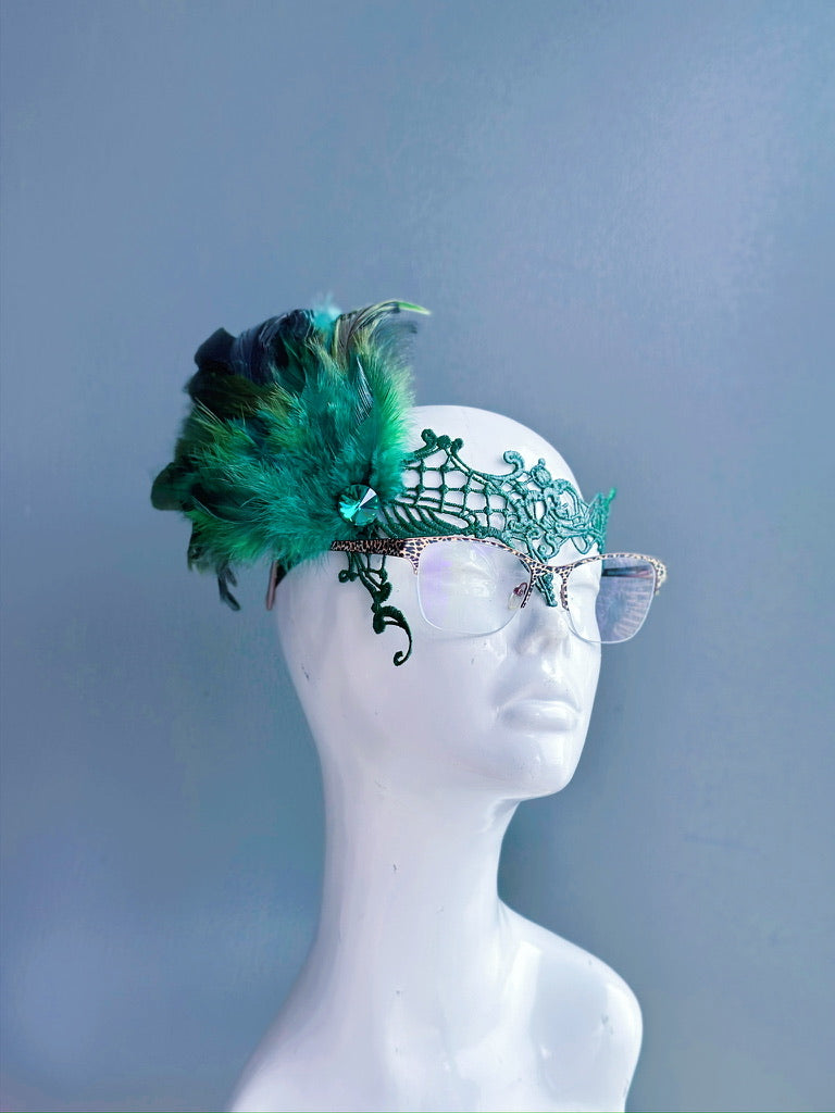 Eyeglass Mask - Enchanted Emerald