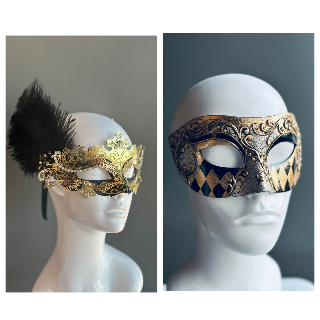 Duca Mask Pair - Gold/Black