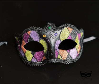 Bulk Masks - Midnight Harlequin Glitter Collection