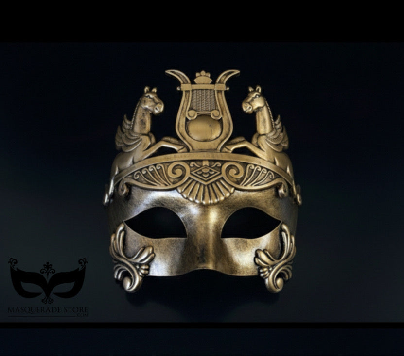Roman Horse Mask  - Gold
