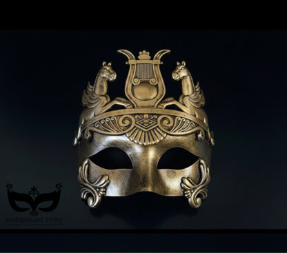 Roman Horse Mask  - Gold
