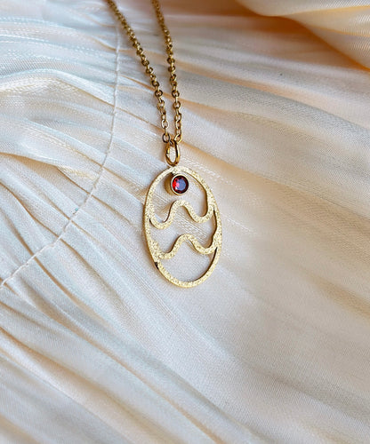 Aquarius - Zodiac Necklace (Gold)