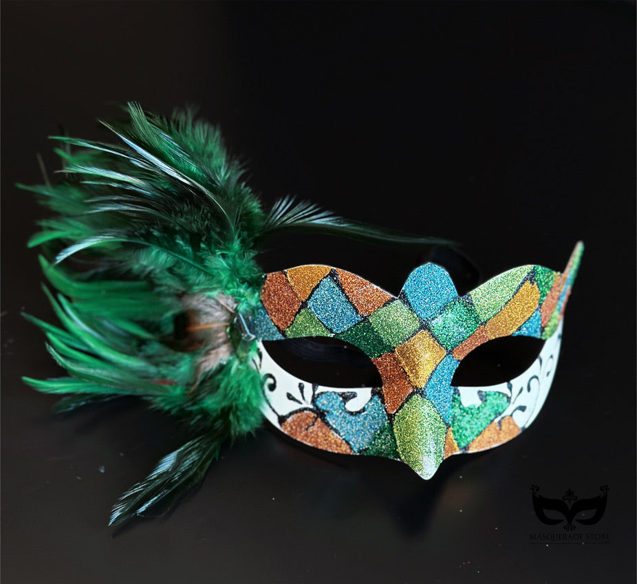 Bulk Masks - Harlequin Feather Carnival Collection