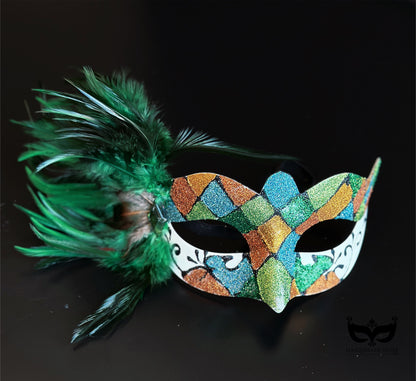 Bulk Masks - Harlequin Feather Carnival Collection
