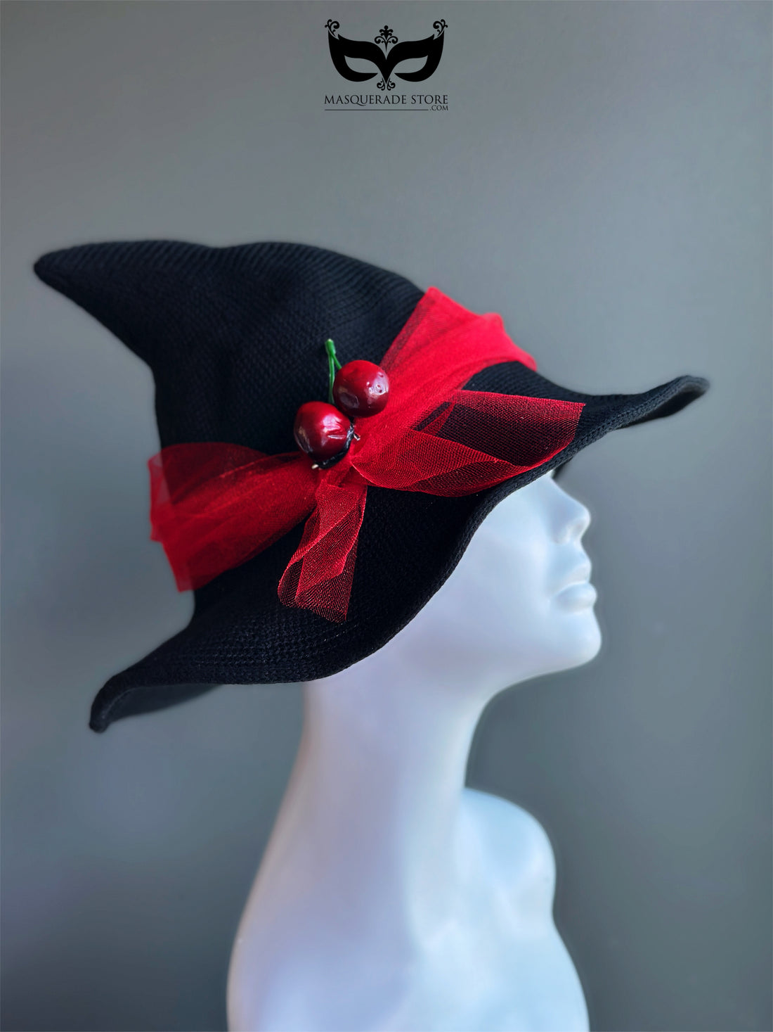 Cherry Hex - Retro Black Red Witch Hat