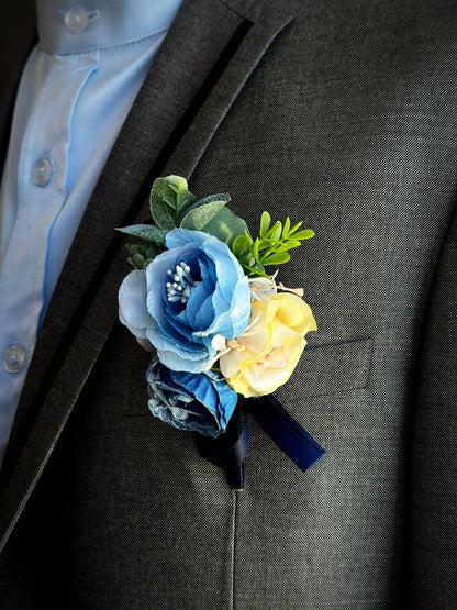 Blue Bloom - Boutonniere &amp; Corsage
