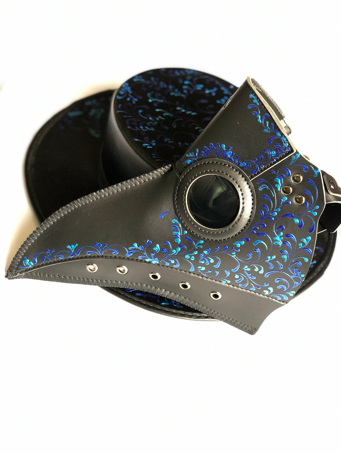 Plague Mask/Hat - Black Blue