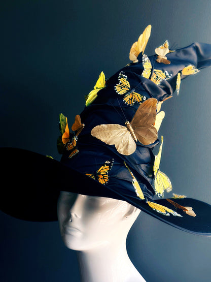 Golden Butterfly Witch Hat – Luxe Halloween Enchantress