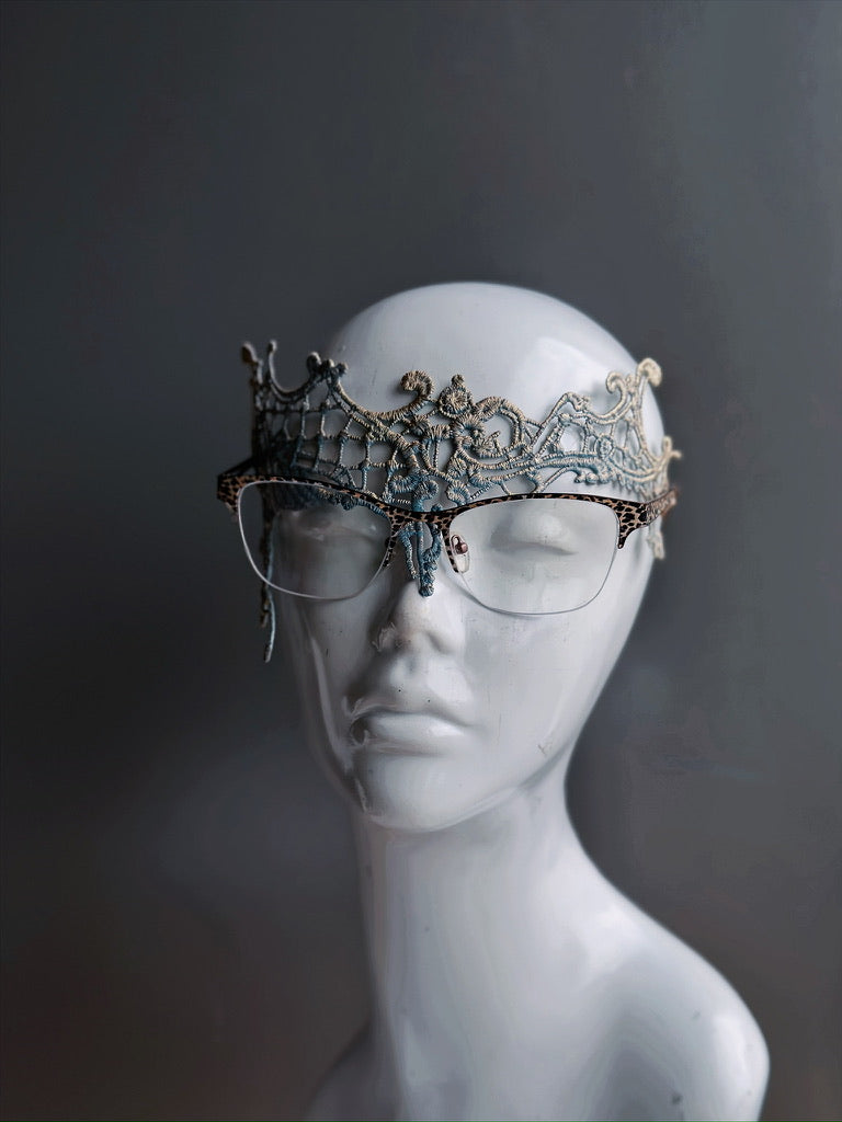 Pale Blue Gold - Eyeglass Mask
