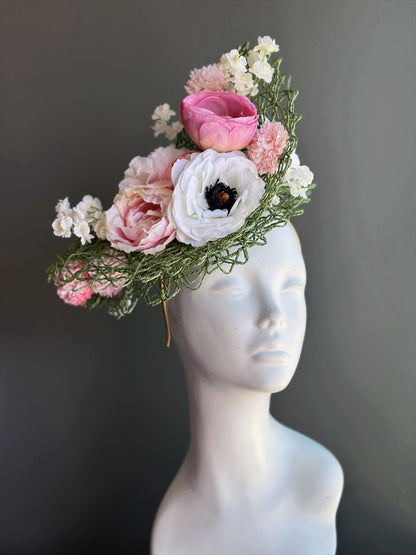 Blush Bloom - Garden Florals Fascinator