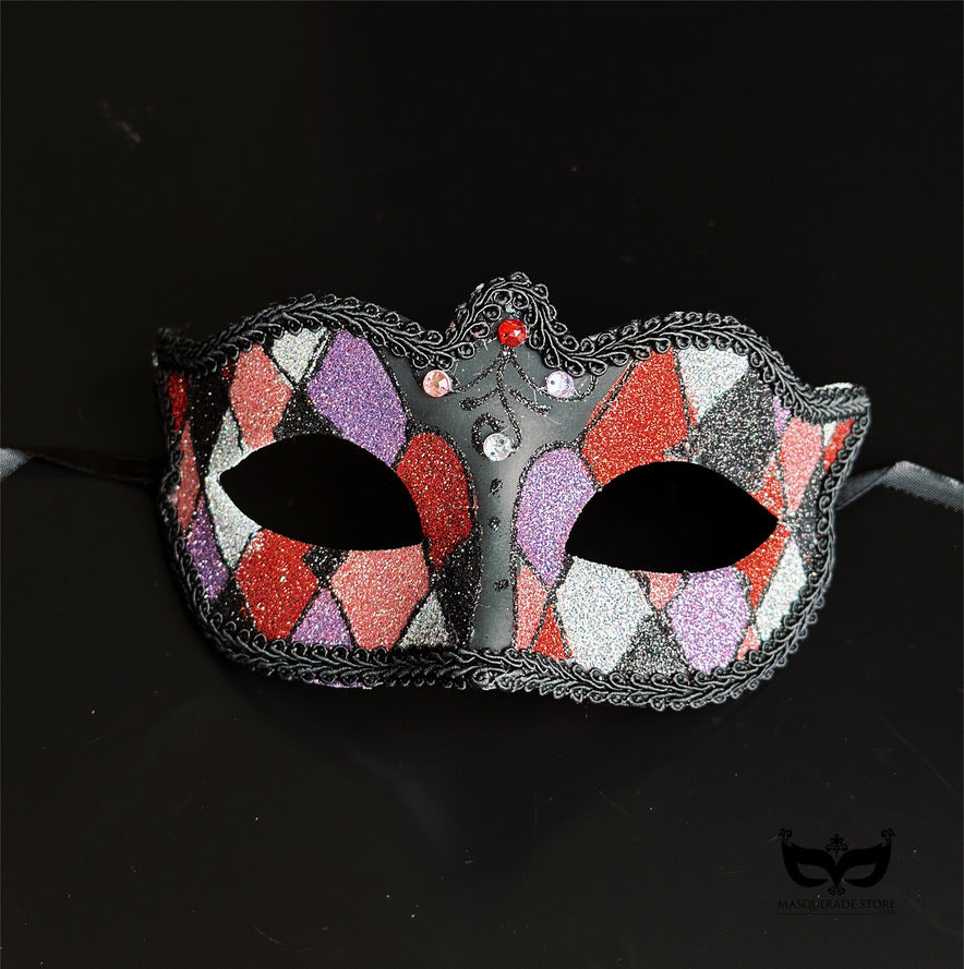 Bulk Masks - Midnight Harlequin Glitter Collection